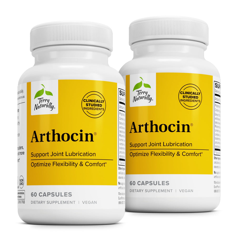 Front view of Terry Naturally Arthocin Boswellia Serrata Capsules 2-pack (60 capsules per pack)