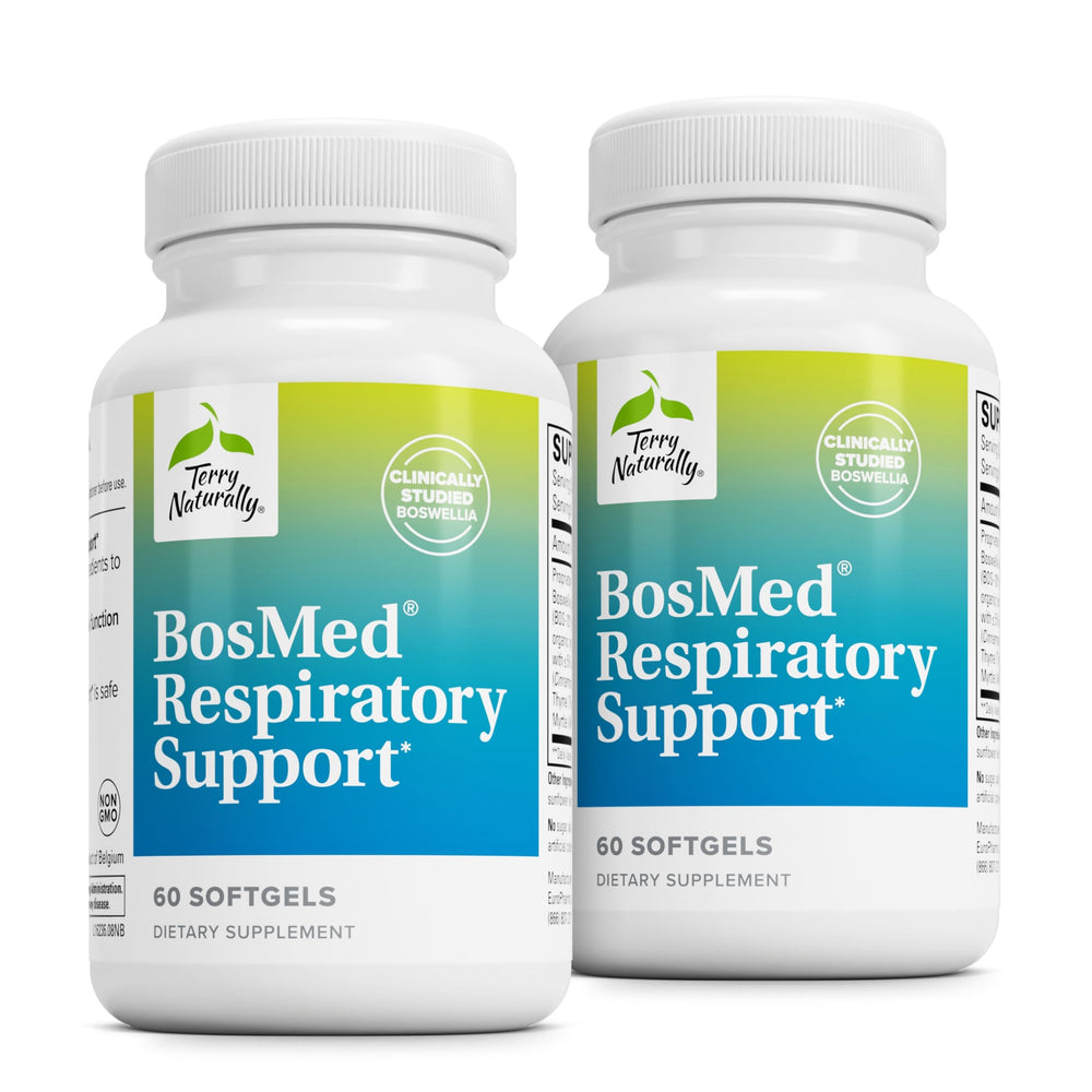 Terry Naturally BosMed Respiratory Support bottle with packaging