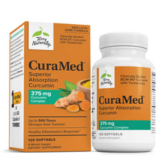 Terry Naturally CuraMed 375mg bottle with 120 softgels