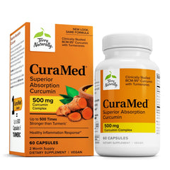 Front view of Terry Naturally CuraMed 500mg bottle