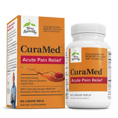 Terry Naturally CuraMed bottle suggesting daily activity support for occasional discomfort
