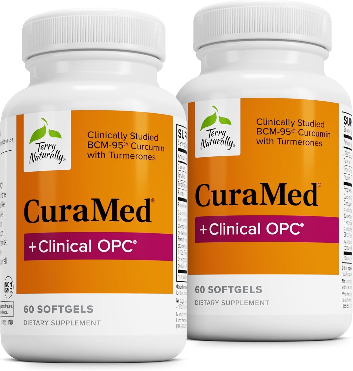 Front view of Terry Naturally CuraMed Clinical OPC 2-pack bottle