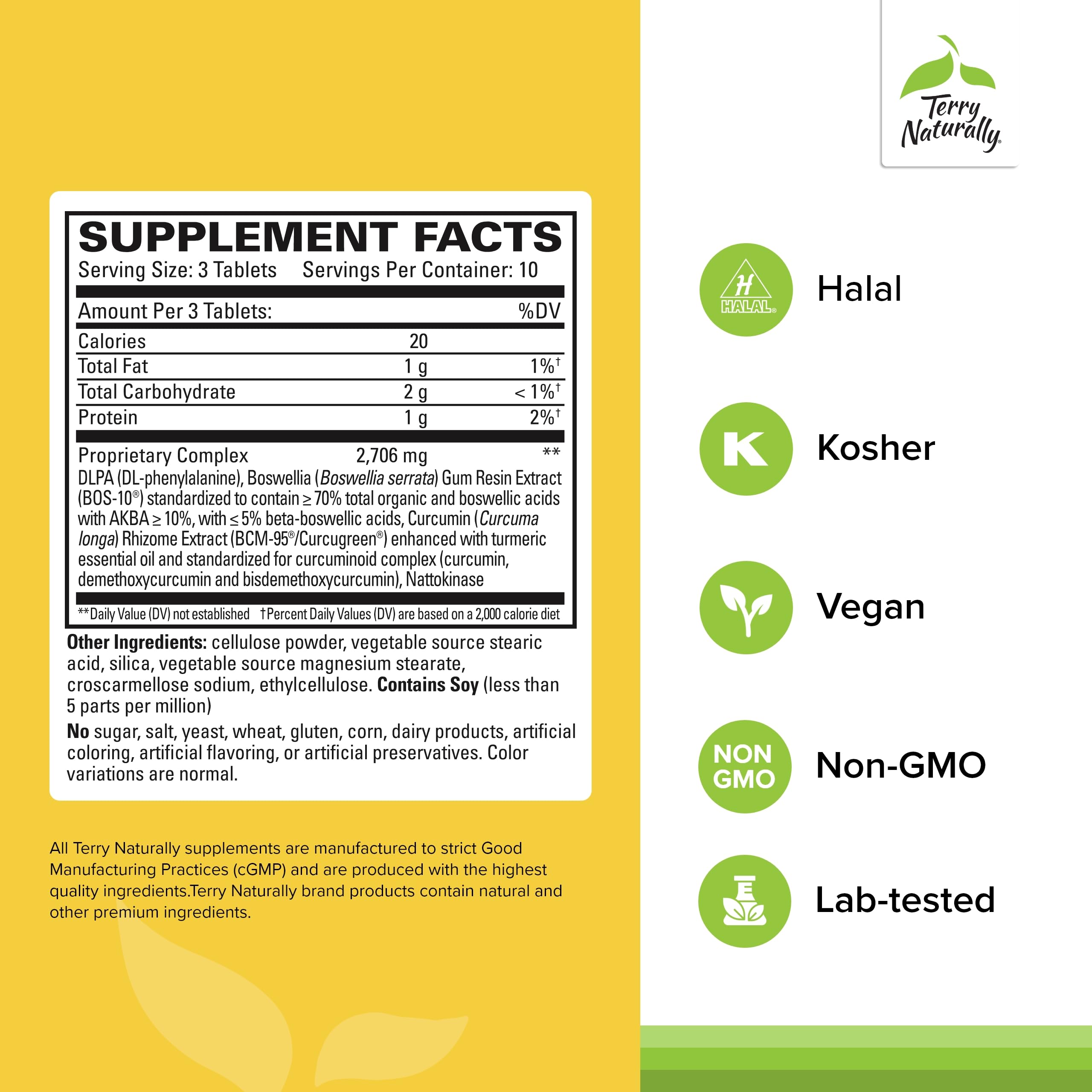 Close-up of BCM-95 Curcumin ingredient label