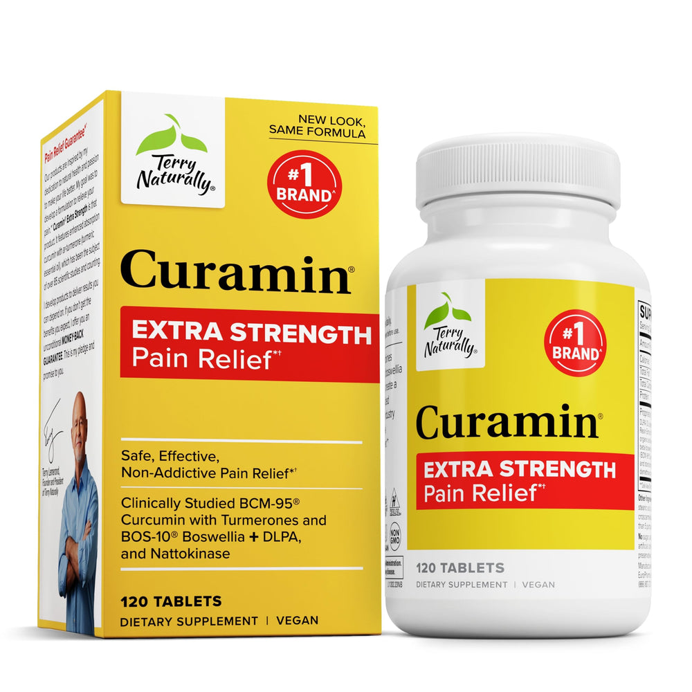 Terry Naturally Curamin Extra Strength bottle containing 120 tablets