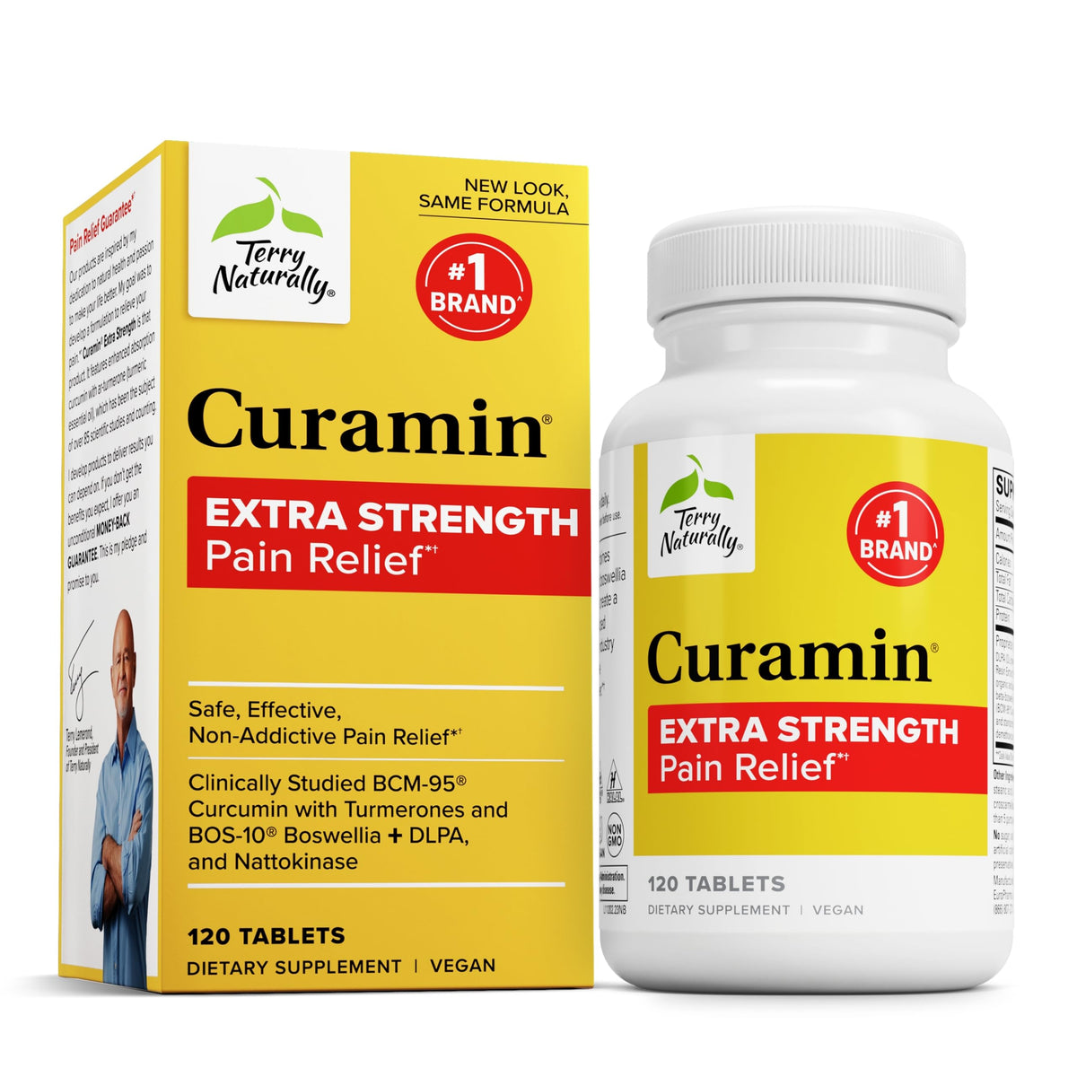 Terry Naturally Curamin Extra Strength bottle containing 120 tablets