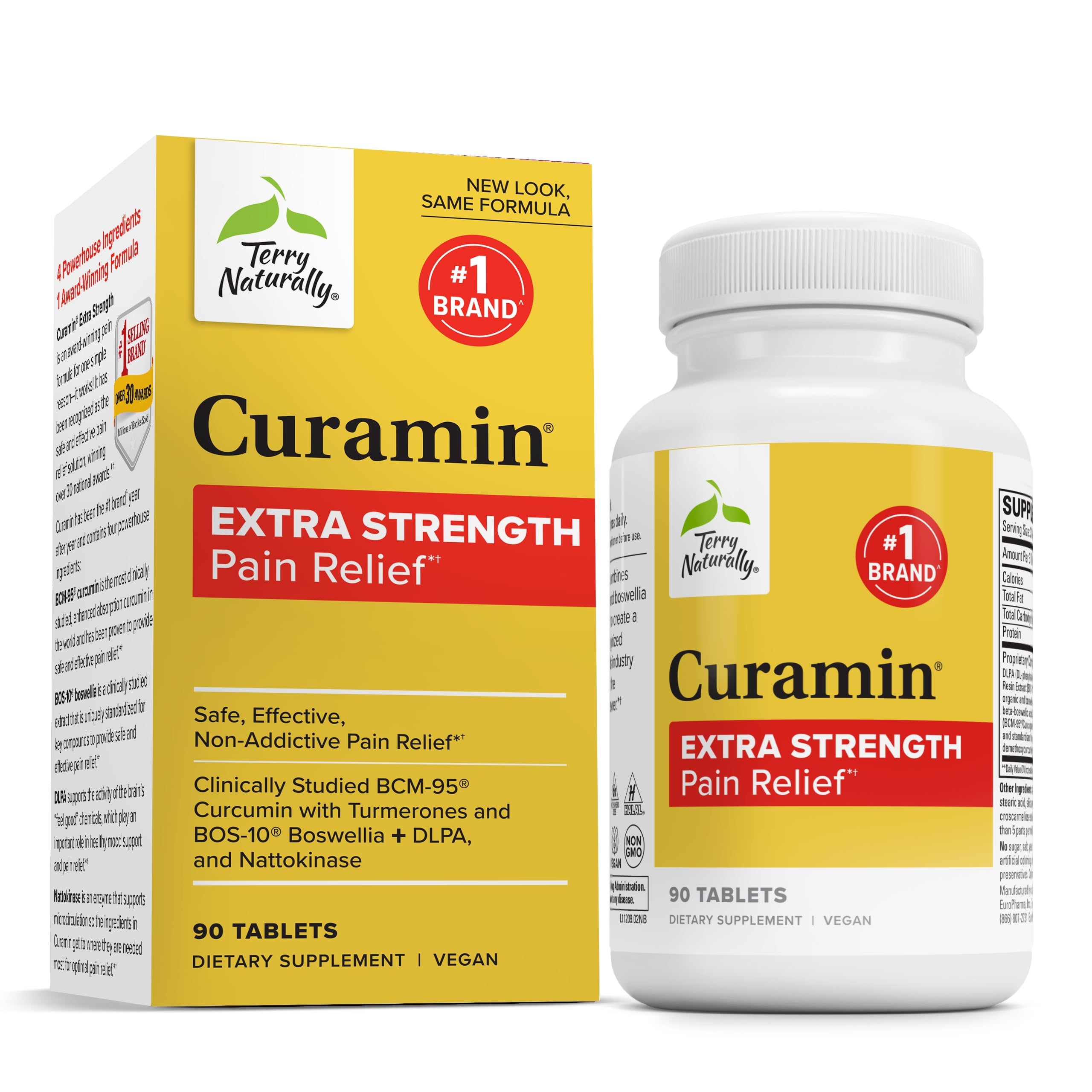 Terry Naturally Curamin Extra Strength bottle with 90 tablets