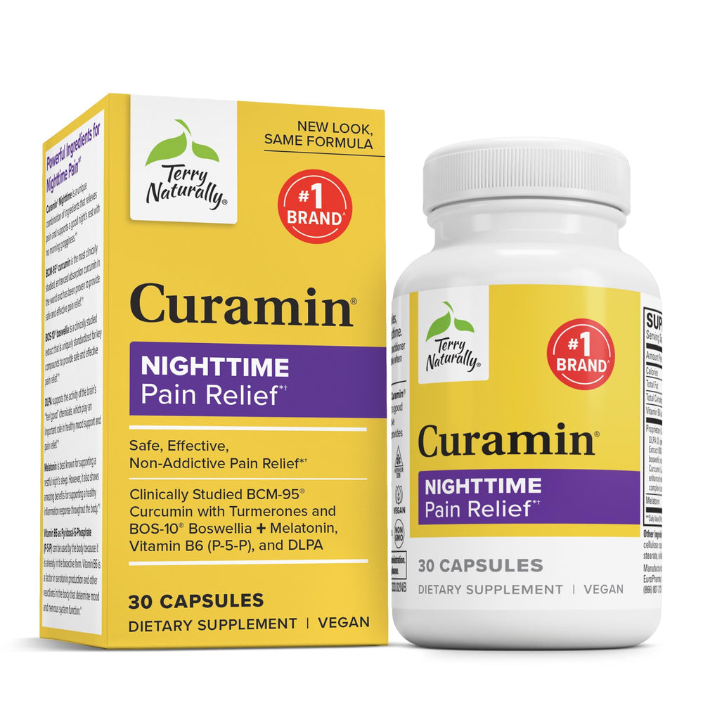 Terry Naturally Curamin Nighttime bottle – front view