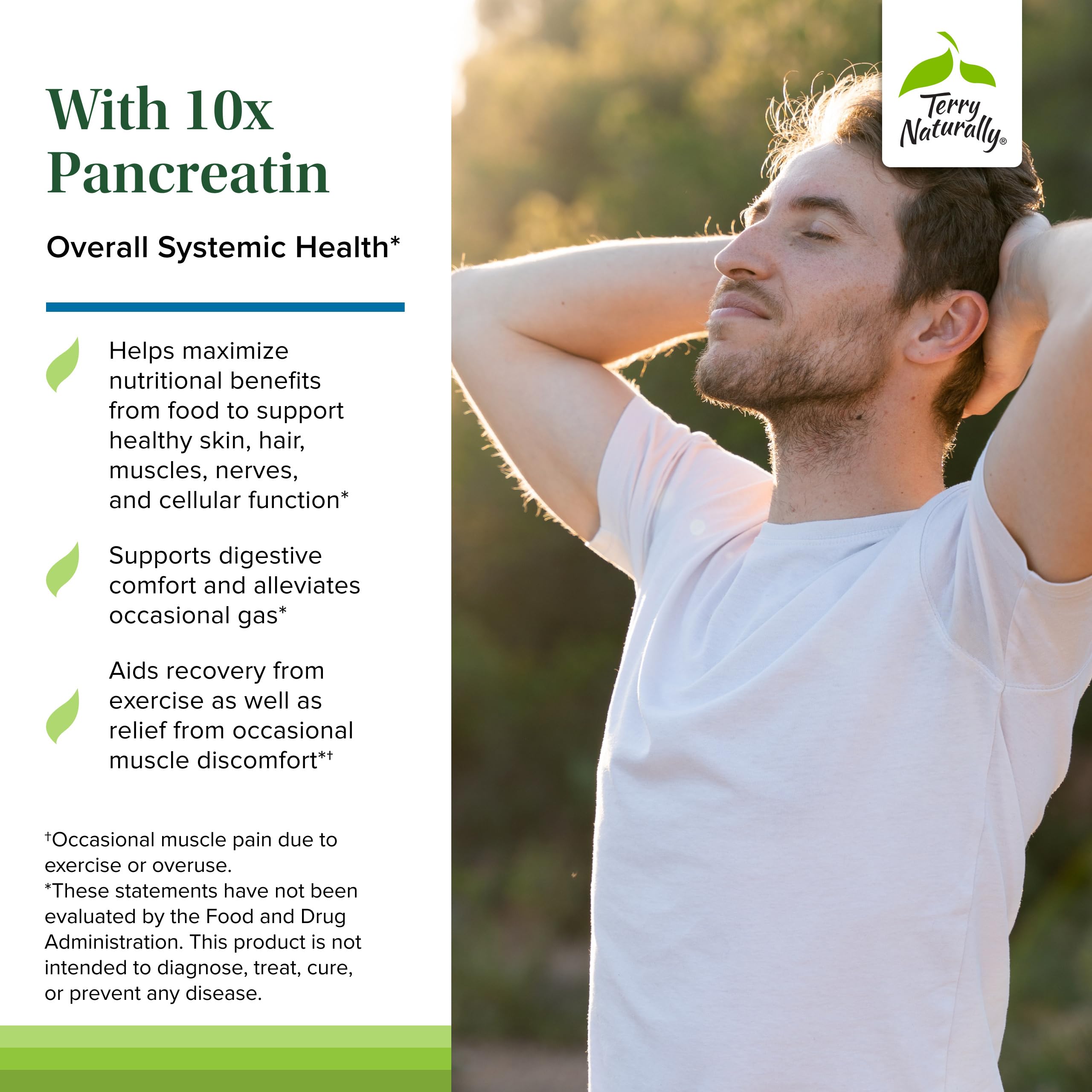 Gluten-free, dairy-free and soy-free dietary supplement label