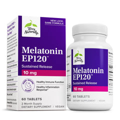 Bottle of Terry Naturally Melatonin EP 120 10mg
