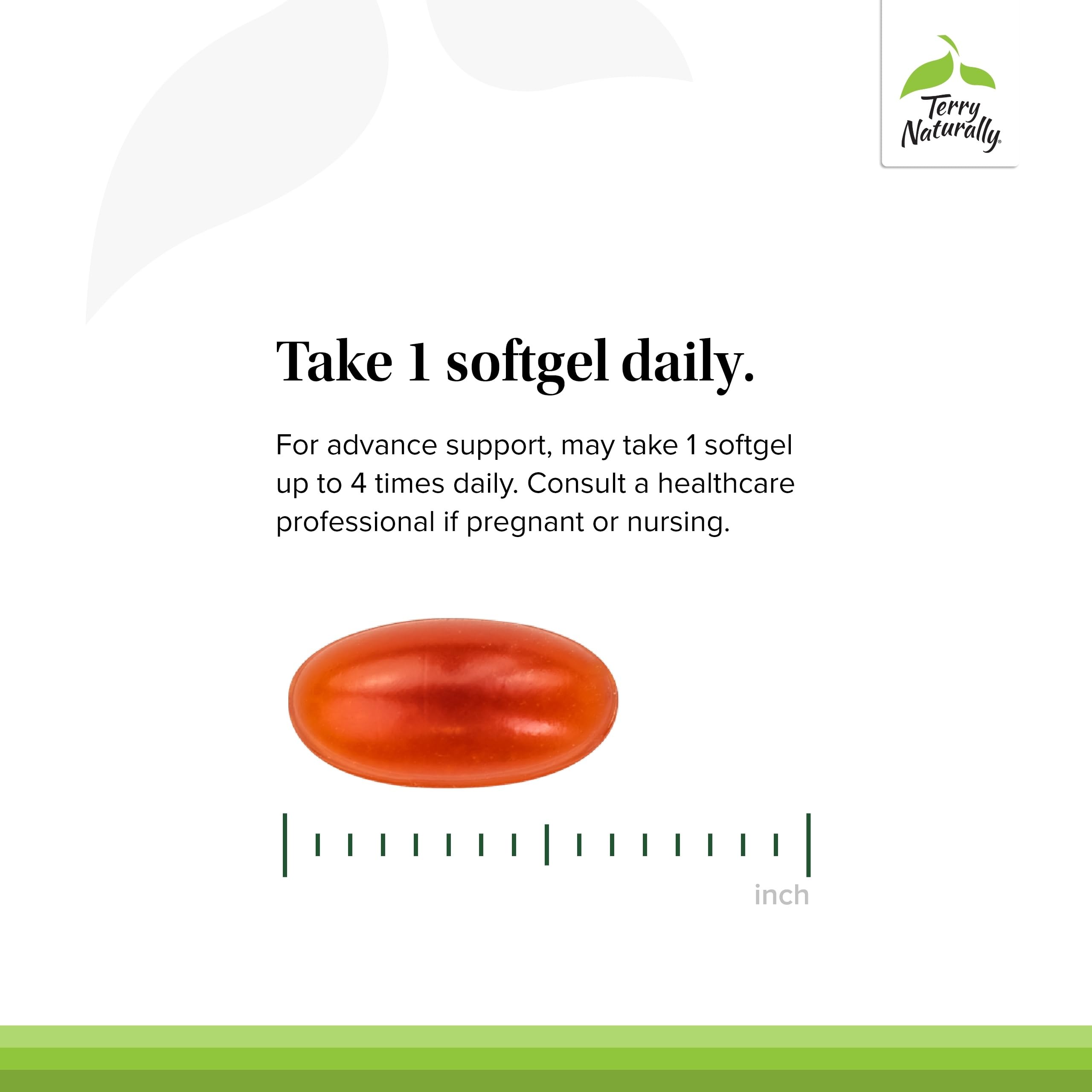 Terry Naturally non-GMO lab-tested label indicating quality and safety