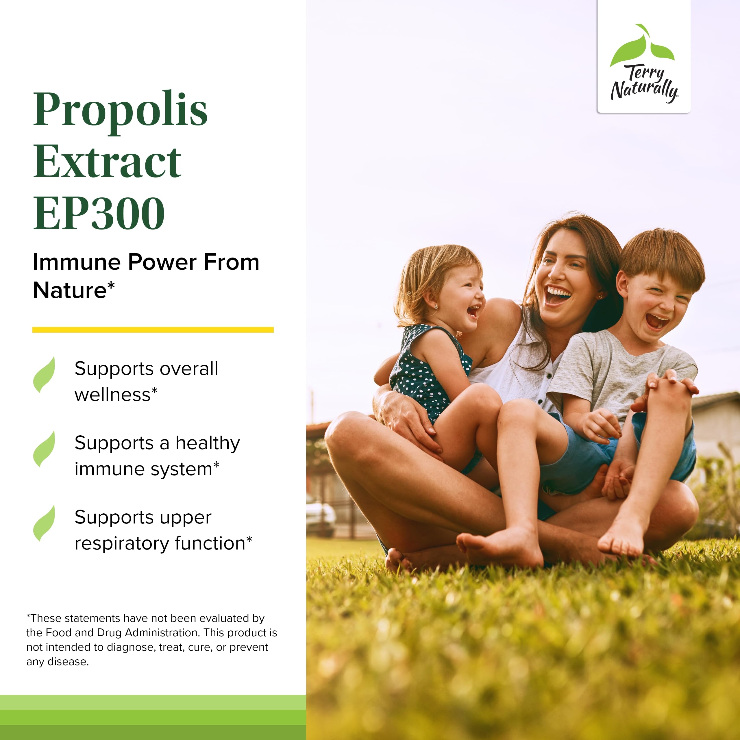 Front label of Terry Naturally Propolis EP300 bottle