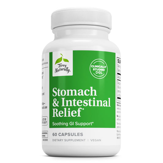 Bottle of Terry Naturally Stomach & Intestinal Relief