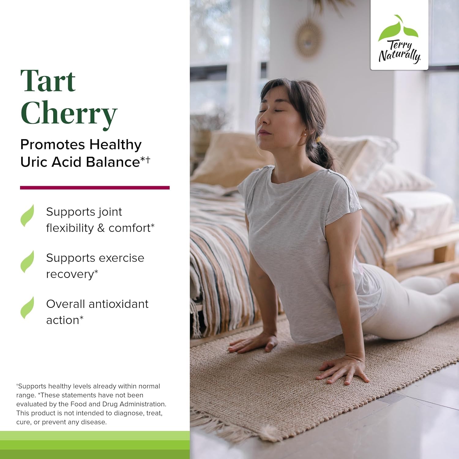Terry Naturally Tart Cherry bottle back label
