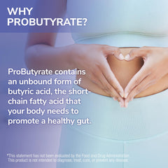 Tesseract ProButyrate label detail showing ingredients and technology for gut health.