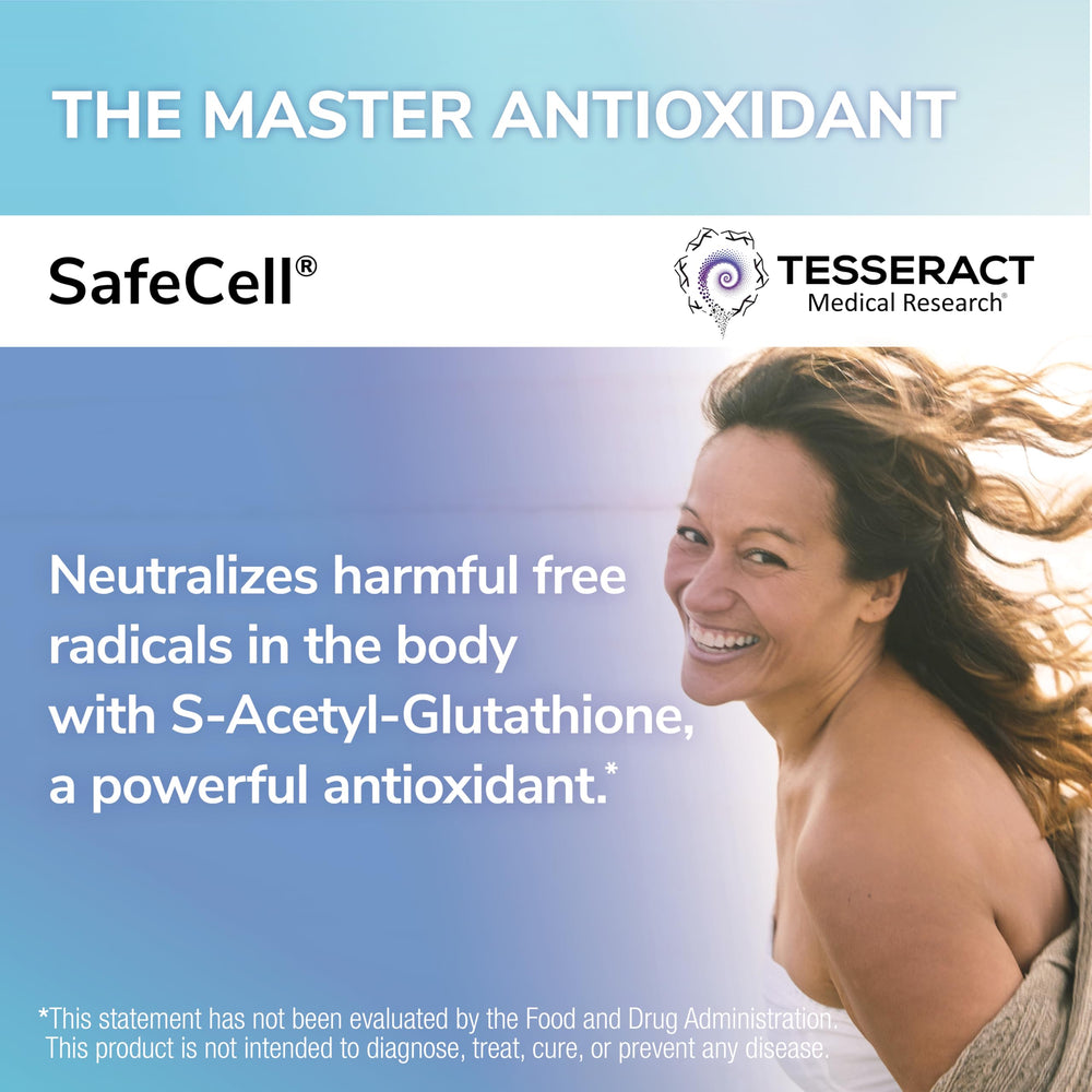Tesseract SafeCell S-Acetyl Glutathione Supplement, 300mg, 60 Capsules ...
