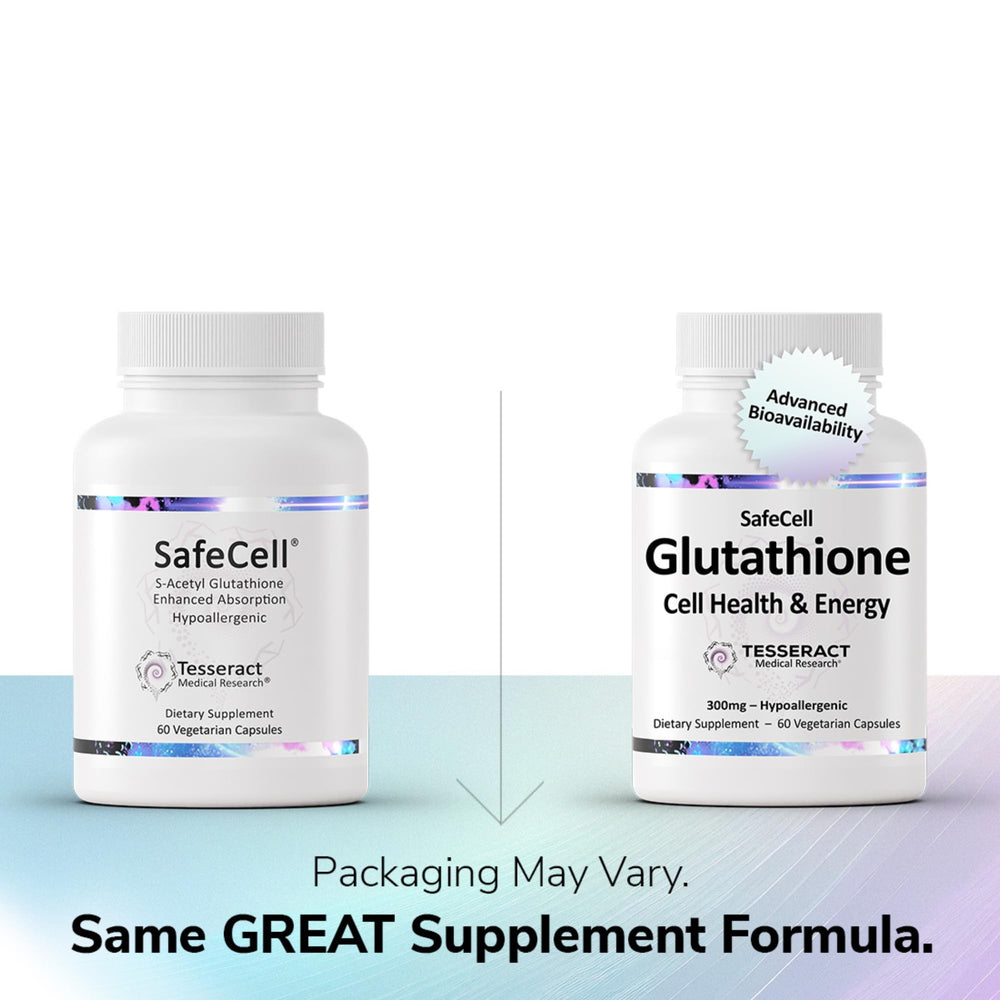 Tesseract SafeCell S-Acetyl Glutathione Supplement, 300mg, 60 Capsules ...