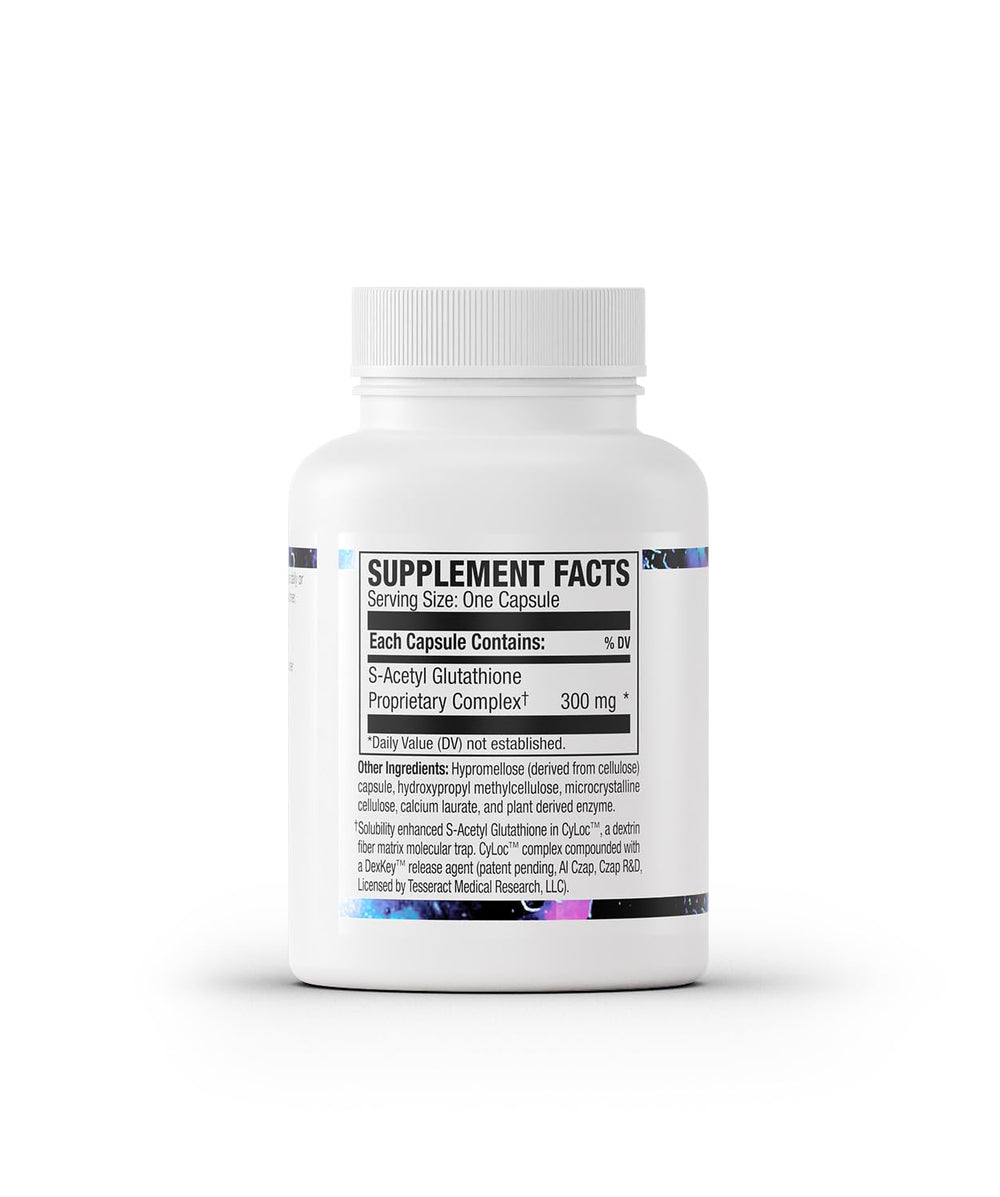 Tesseract SafeCell S-Acetyl Glutathione Supplement, 300mg, 60 Capsules ...