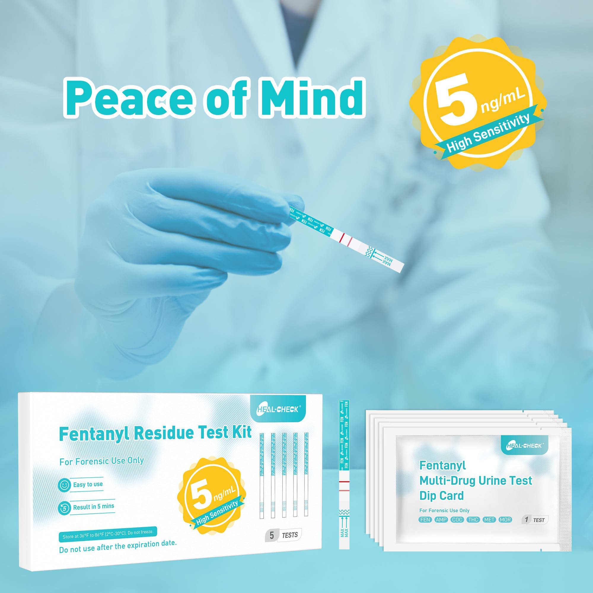 Contents: 15 strips, 15 swabs, and 15 cups