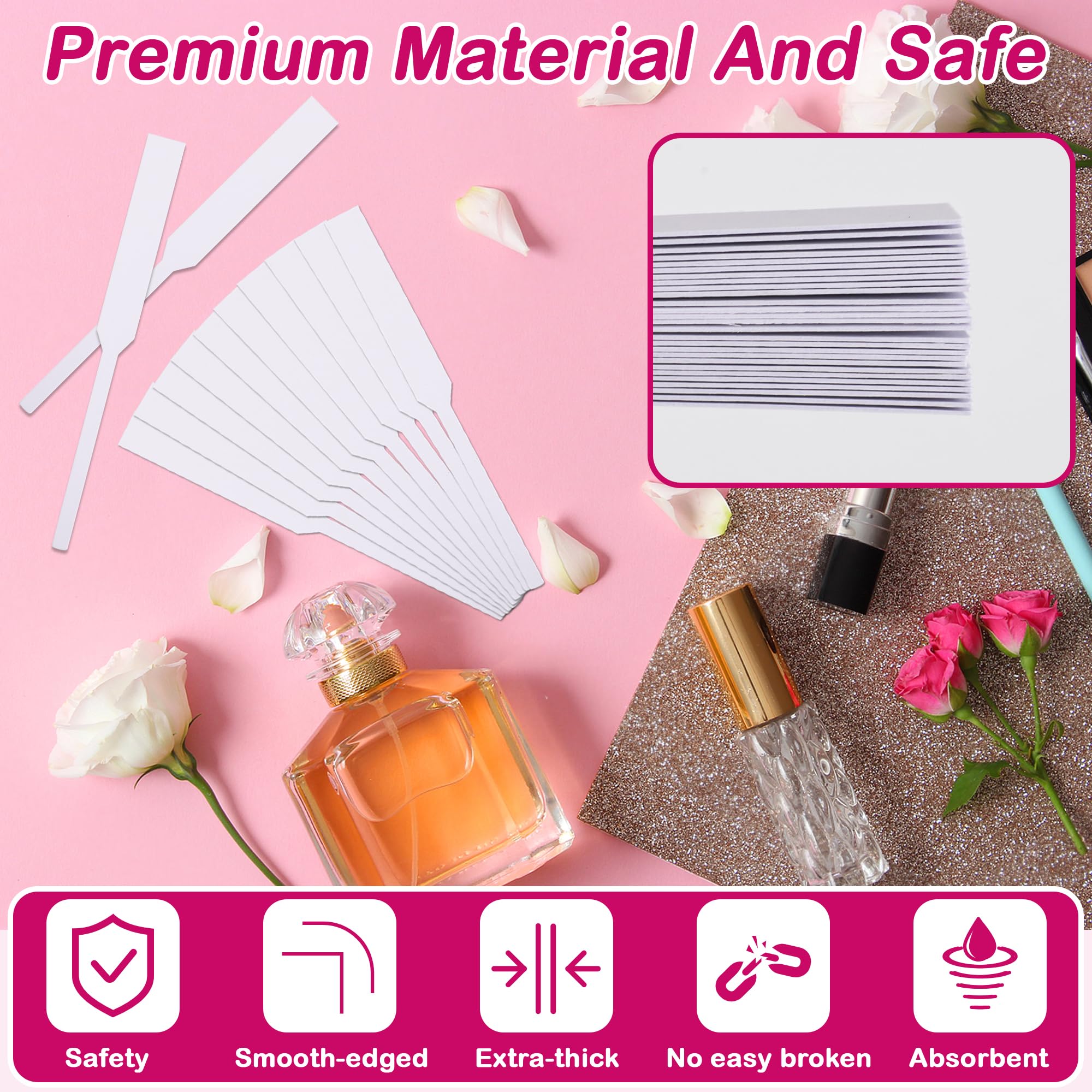 Tester strips with wide and narrow ends design