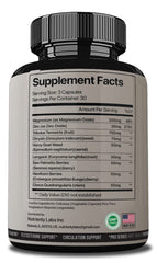 TestosPrimel ingredients and nutrition facts panel