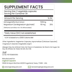 Ashwagandha root extract (5% Withanolides, KSM-66) per serving