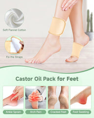 Castor oil pack wrap for feet