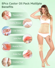 Castor oil pack wrap for stomach area
