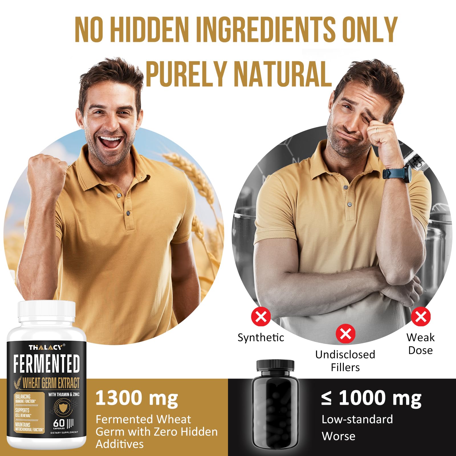 Pouring a serving from Thalacy bottle for easy daily intake