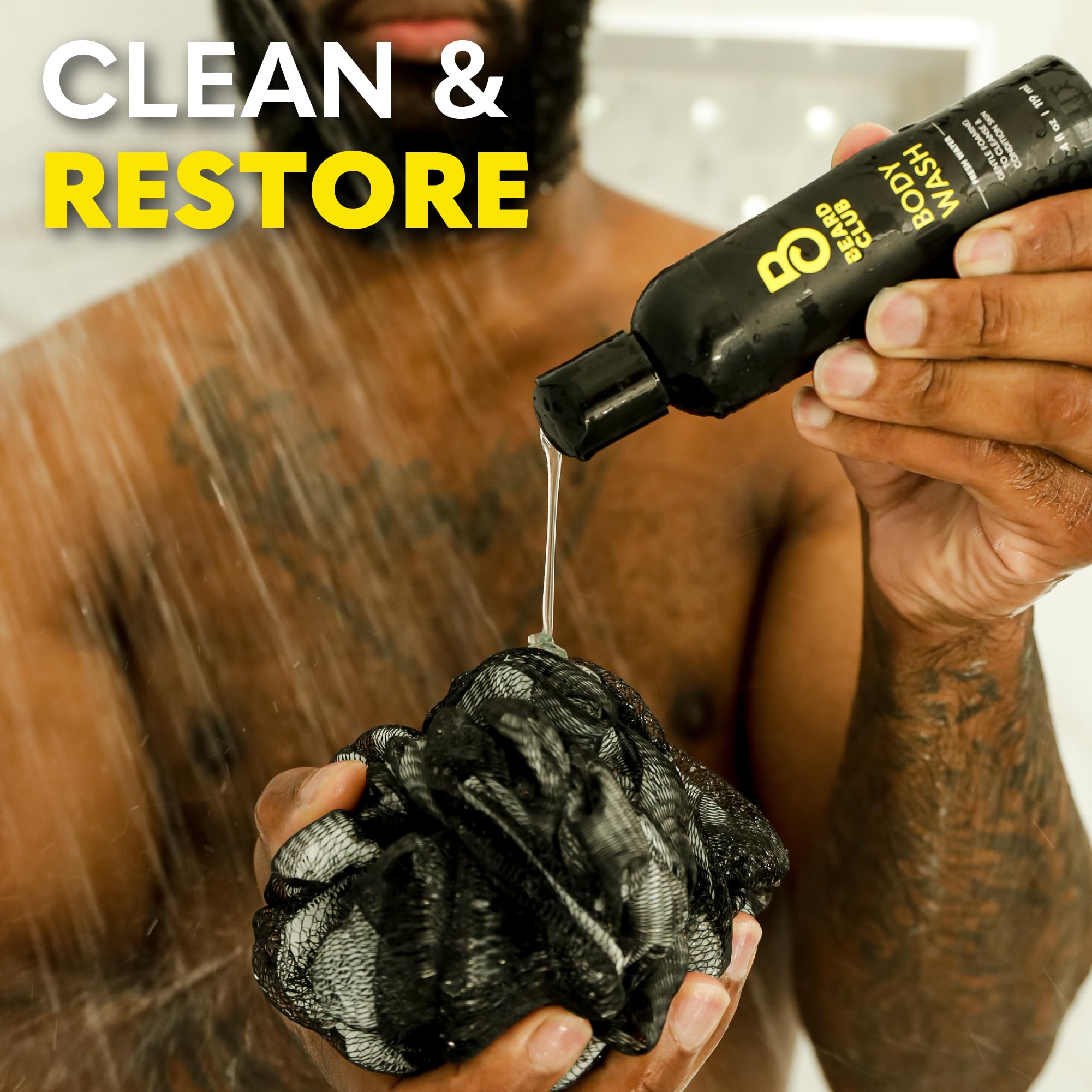 The Beard Club Fresh Water lathering hands demonstrates skin-friendly wash