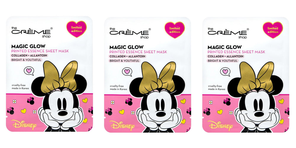 The Crème Shop Minnie’s Magic Glow mask pack—front view, hydration and glow