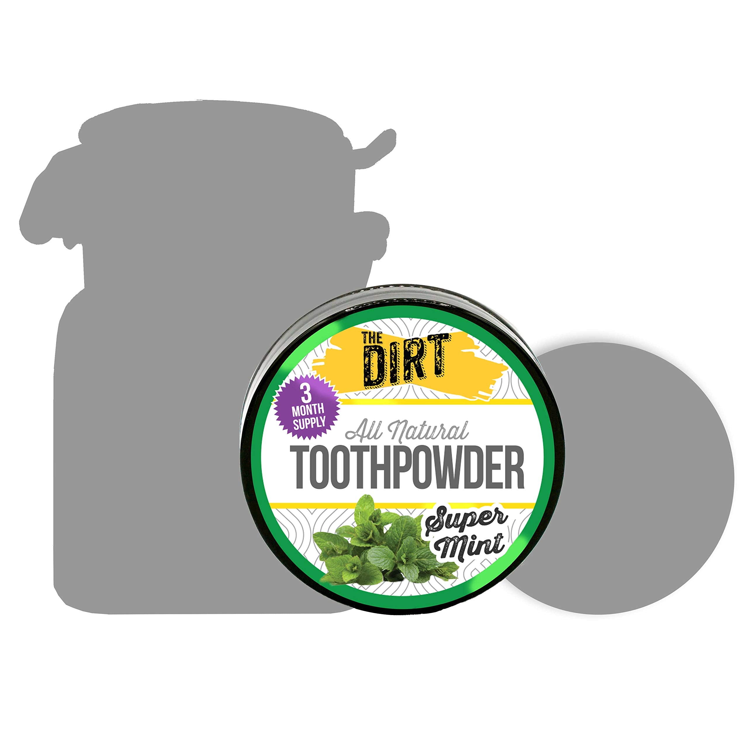 Ingredients like bentonite clay and baking soda in The Dirt powder
