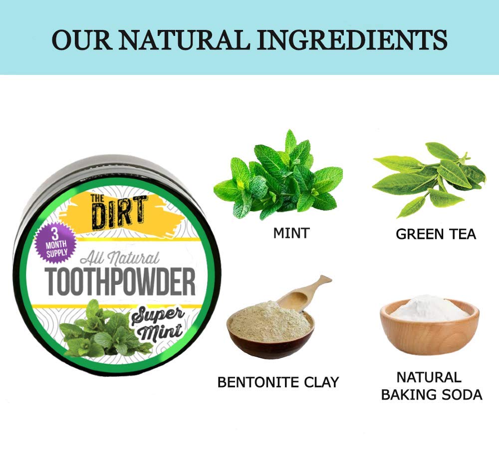 Natural mint flavor and essential oils in The Dirt powder
