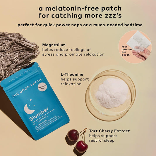 Slumber Sleep Patch applied to skin