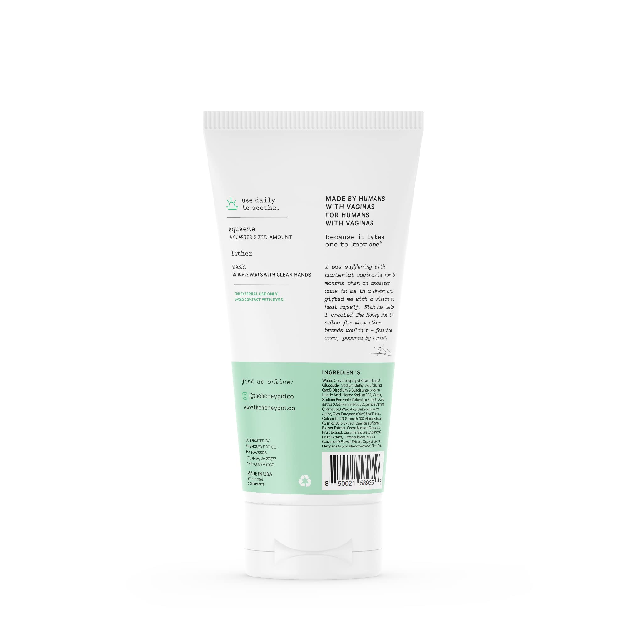 The Honey Pot daily-use vulvar care packaging displayed for easy routine