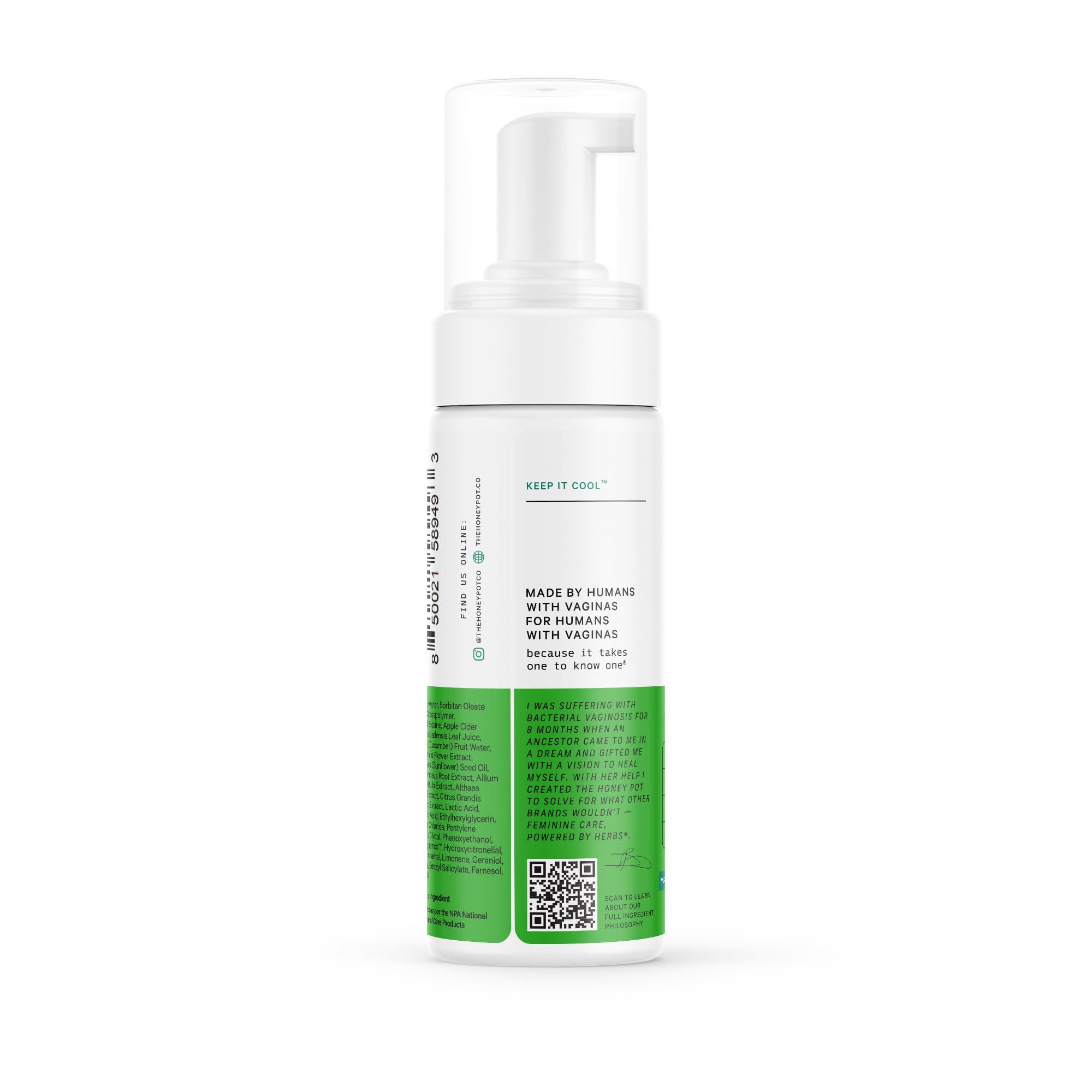 The Honey Pot Company lactic acid moisture support closeup for balanced pH and comfort.