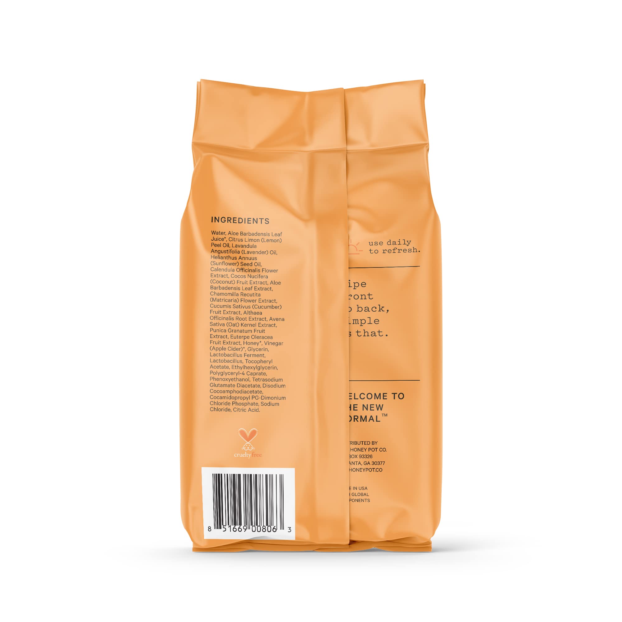 The Honey Pot wipe with calendula adds mild soothing properties.