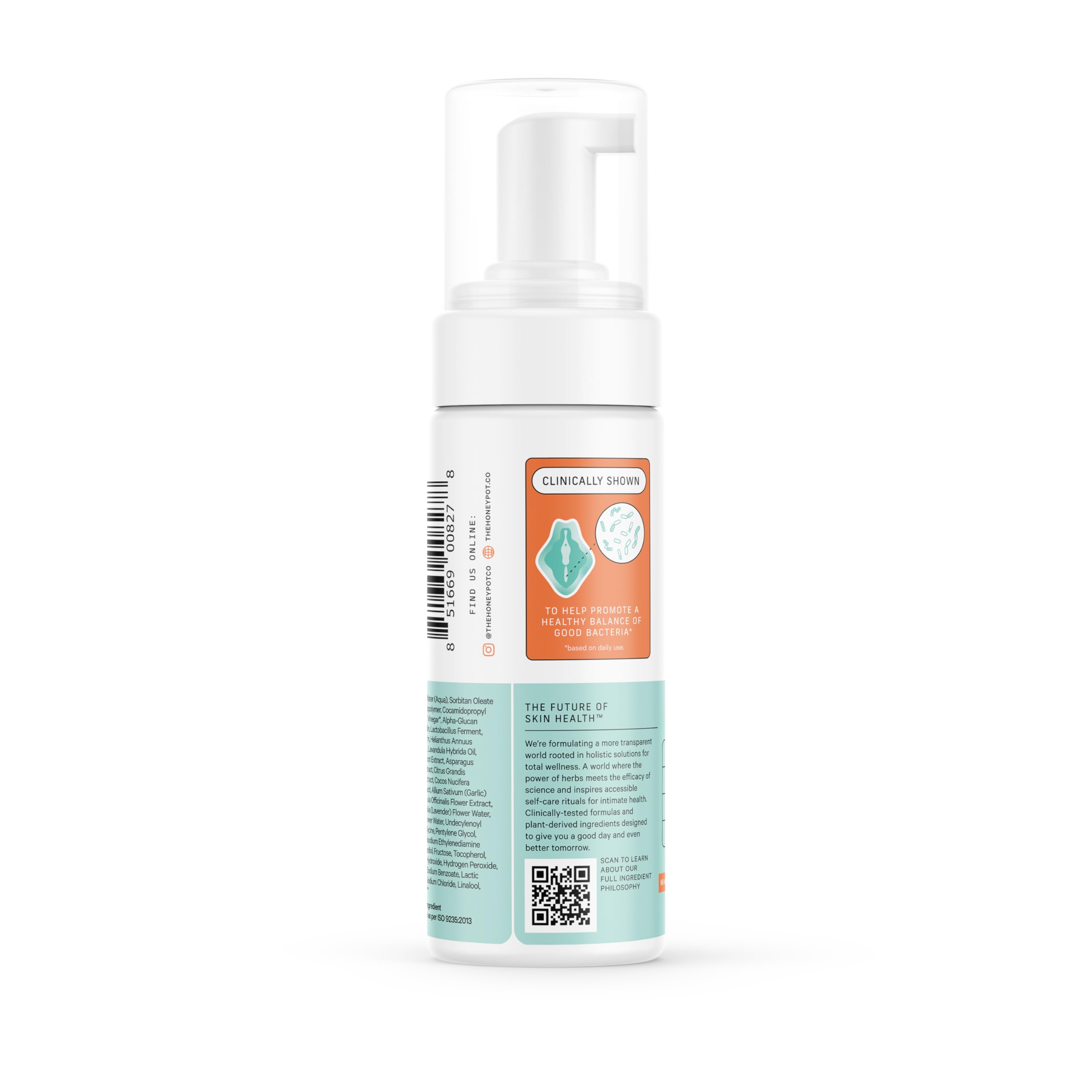 The Honey Pot Prebiotic Wash routine shot suggests pairing with wipes for a ritual