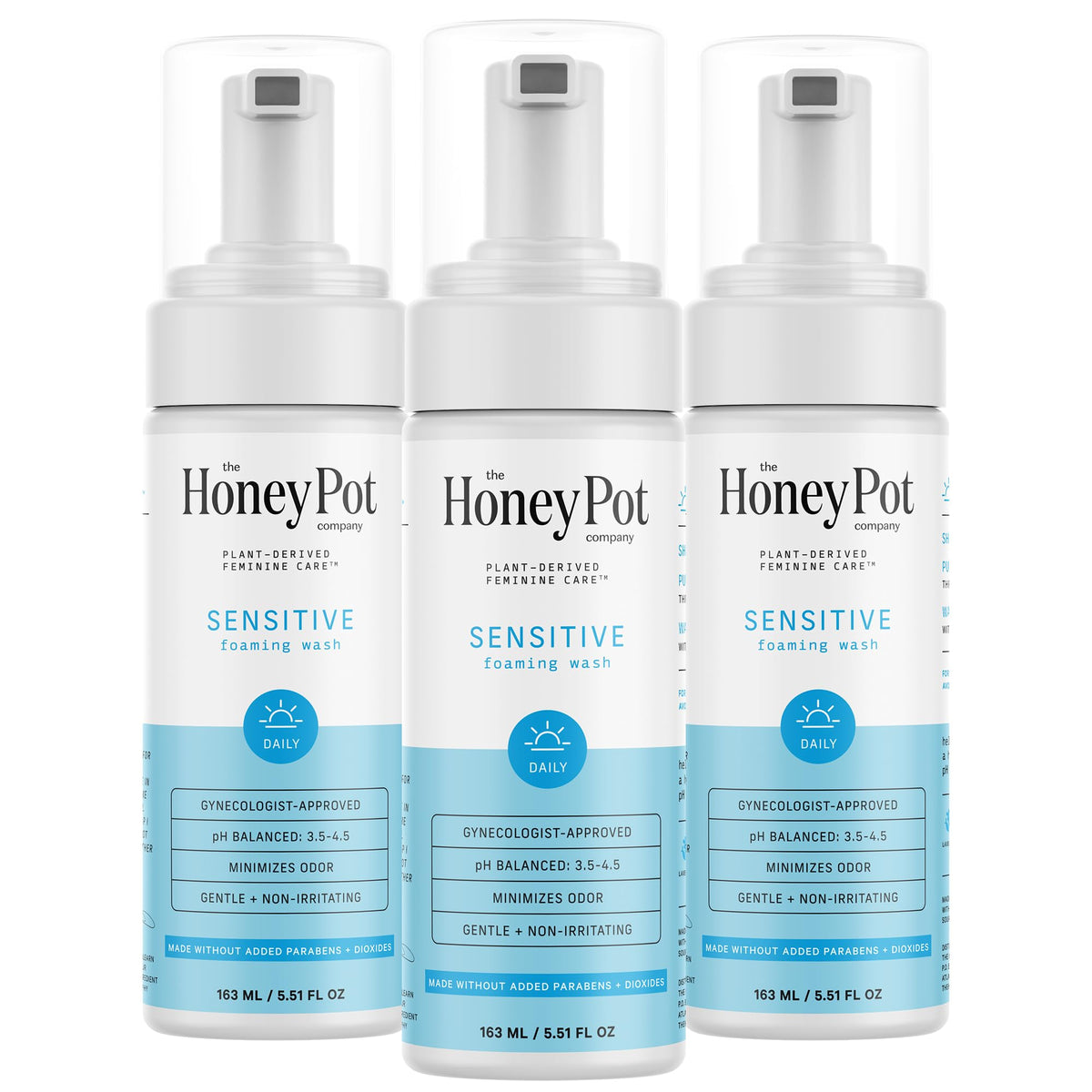 The Honey Pot Sensitive Wash bottle with herbal infusion for gentle cleansing