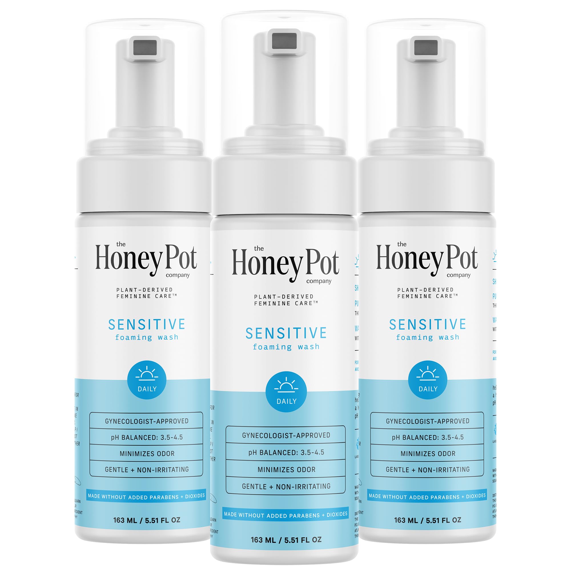 The Honey Pot Sensitive Wash bottle with herbal infusion for gentle cleansing