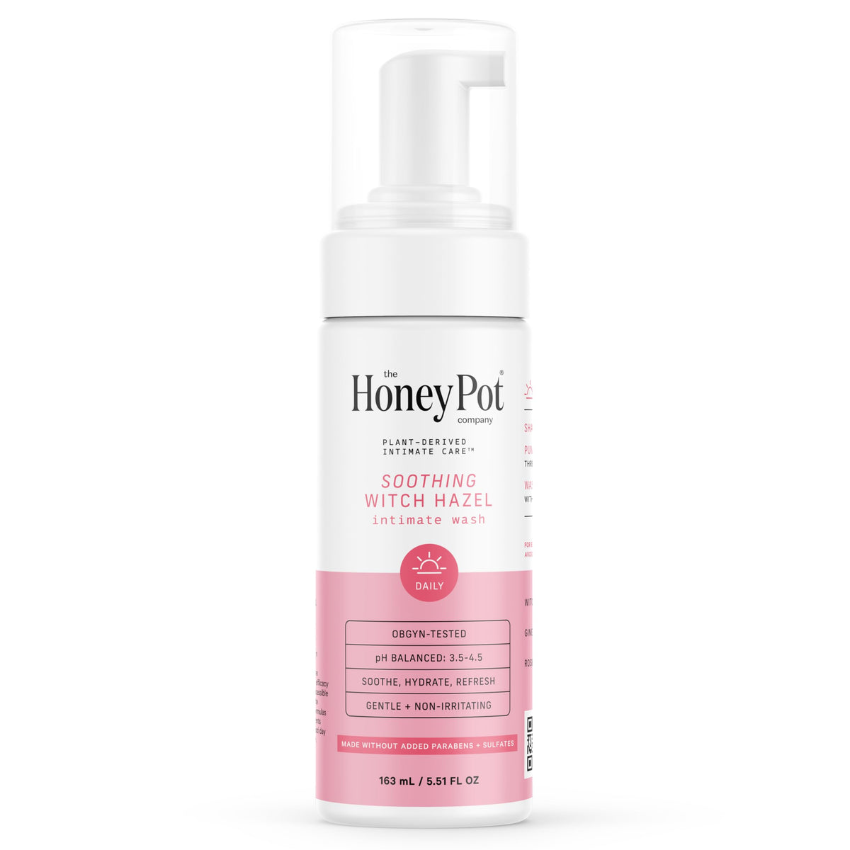 The Honey Pot Witch Hazel Wash bottle for a gentle postpartum cleanse on sensitive skin.
