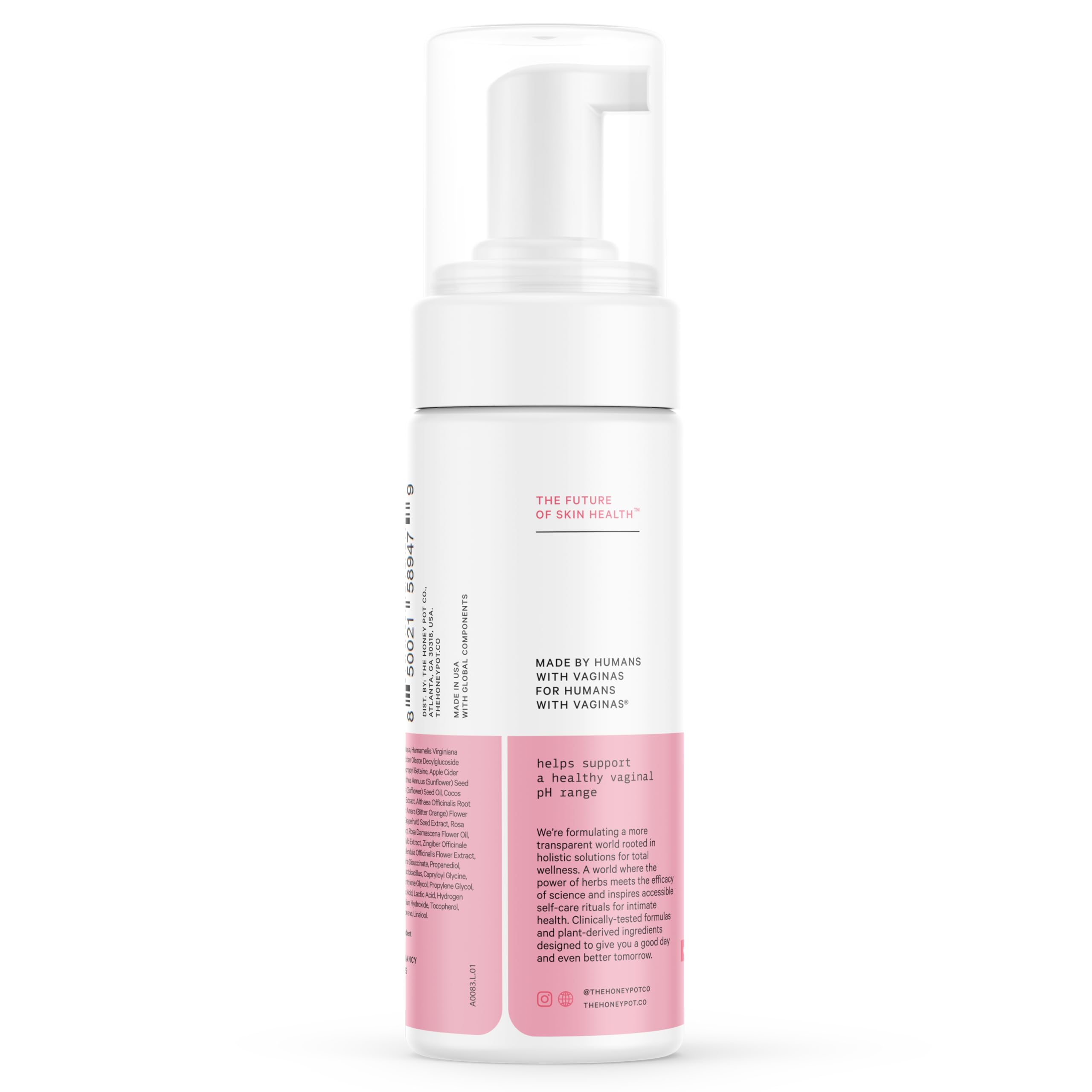The Honey Pot Witch Hazel Wash rinse demonstration shows simple post-use refresh.