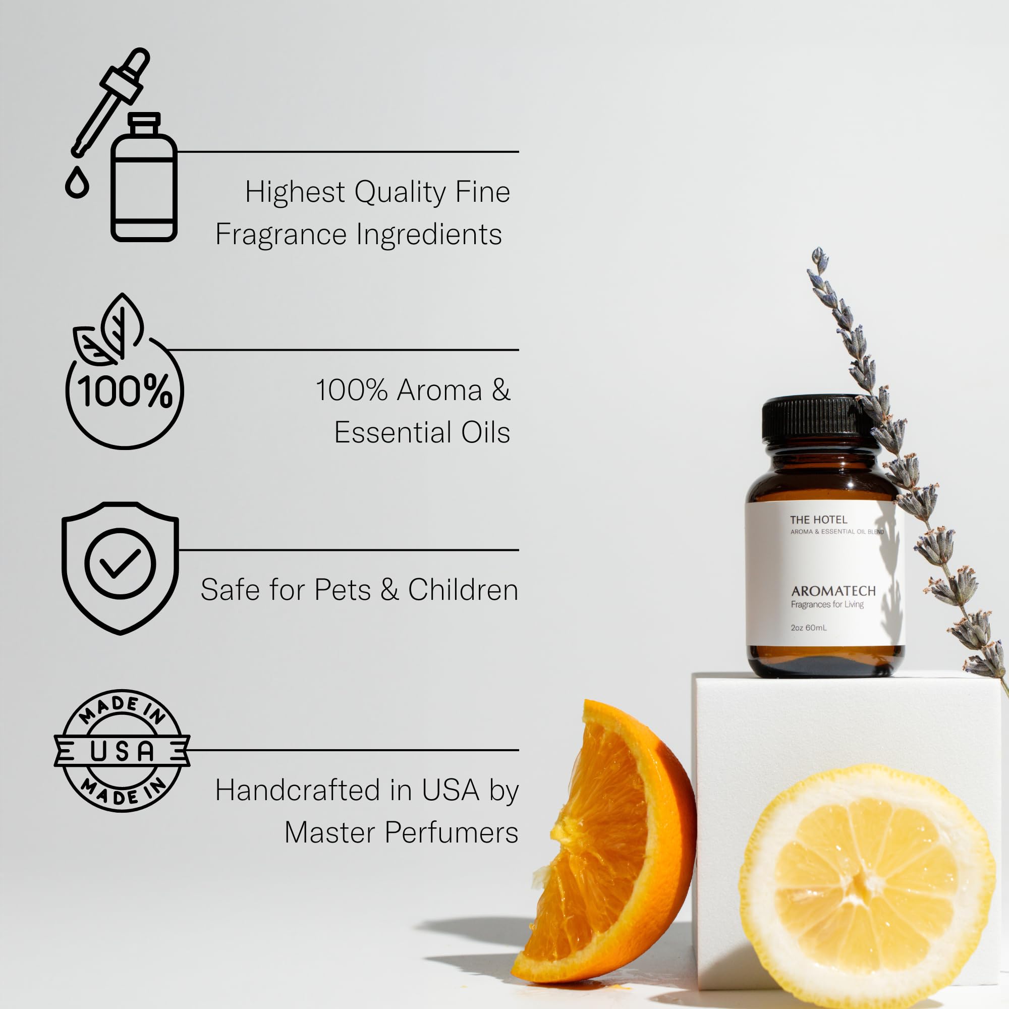 Luxurious hotel-inspired aroma diffuser releasing The Hotel scent