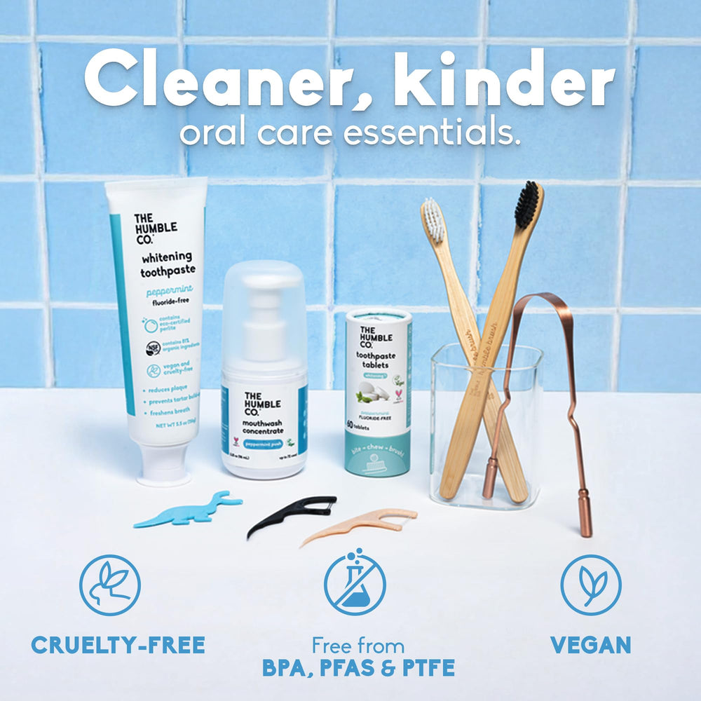 Vegan, cruelty-free dental care by The Humble Co (PFAS/BPA-free)