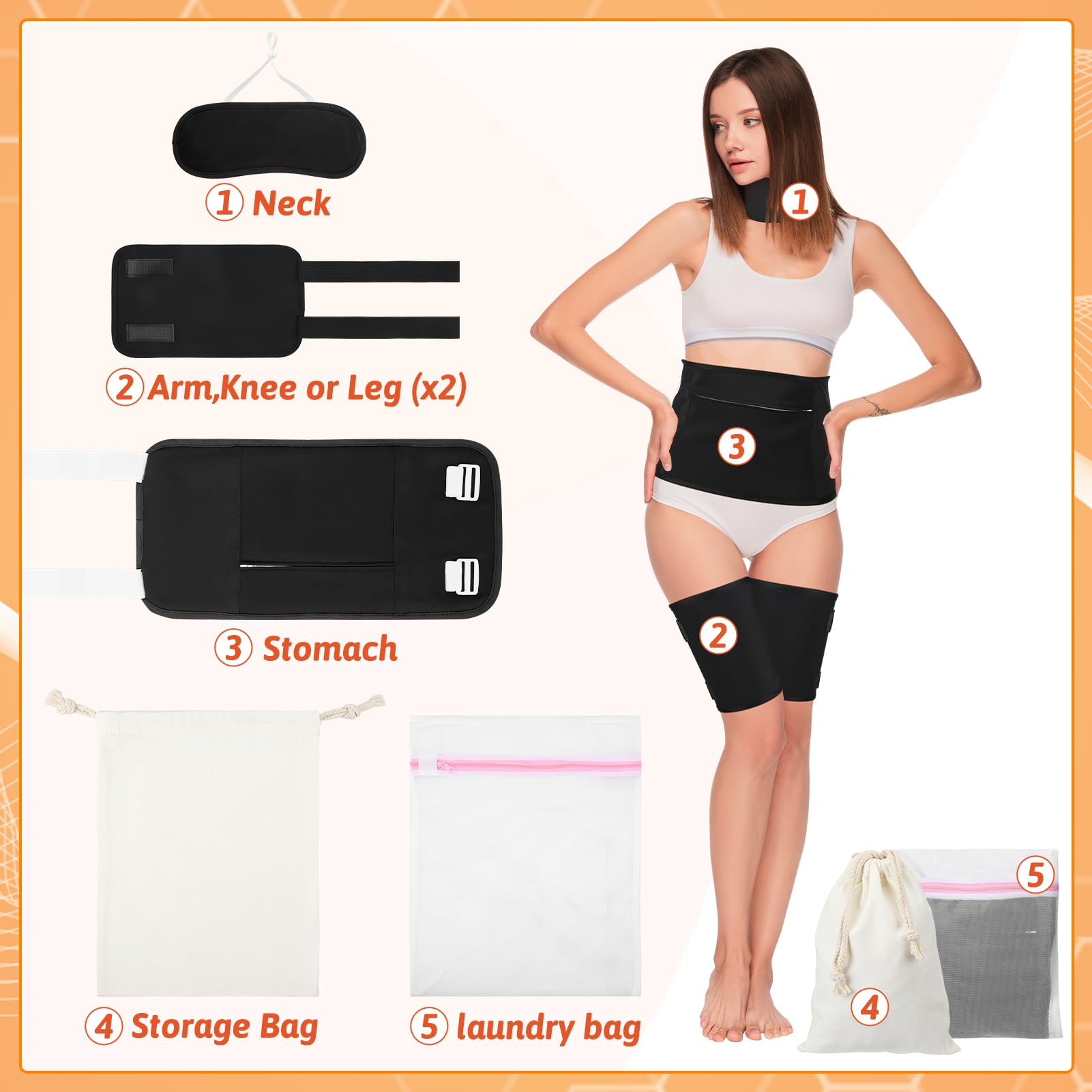 Castor oil wrap pack leg section (right) from THE KING HIS QUEEN 6-piece set