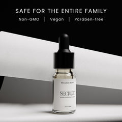 Secret Diffuser Oil packaging and bottle display