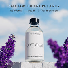 Soft Velvet Diffuser Oil label close-up showing notes