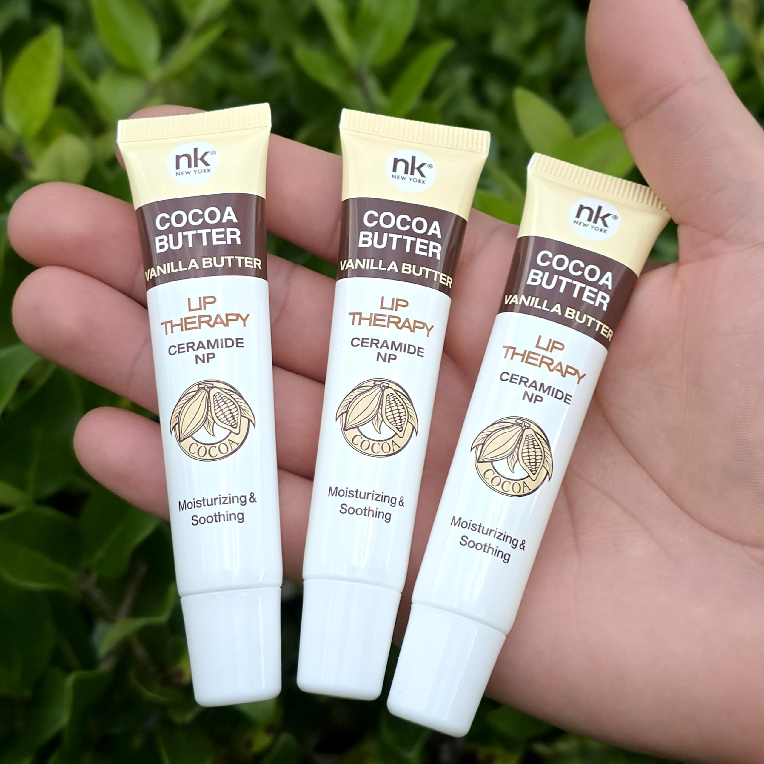 The Make-Up Artist Project Vanilla Cocoa Butter Lip Therapy with ceramide NP for deep hydration.