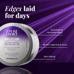 The Mane Choice The Alpha 48H Edge Control adds brilliant shine to hair.