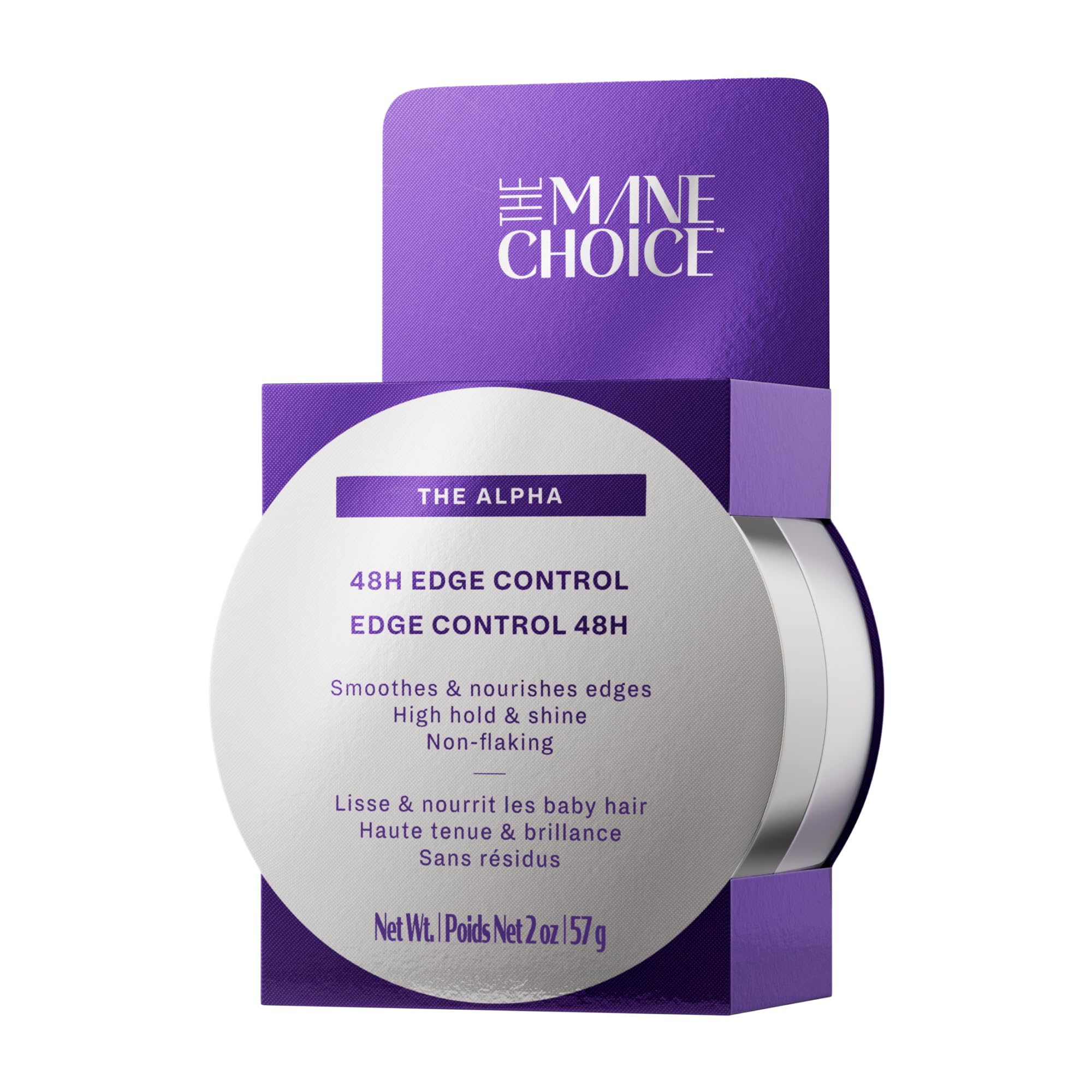The Mane Choice The Alpha 48H Edge Control container shown for easy travel.
