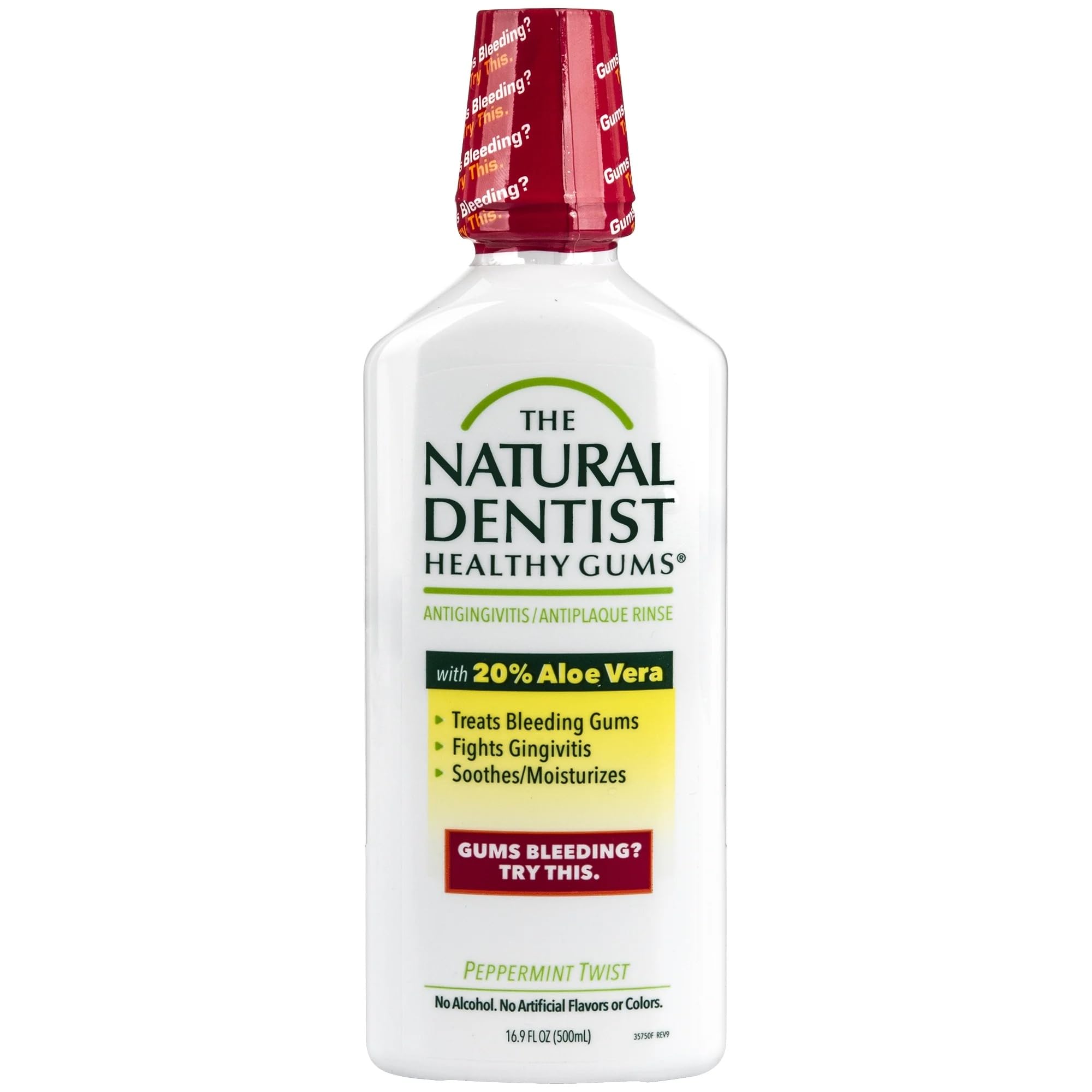 The Natural Dentist Healthy Gums Peppermint Twist Mouthwash 16.9 fl oz bottle